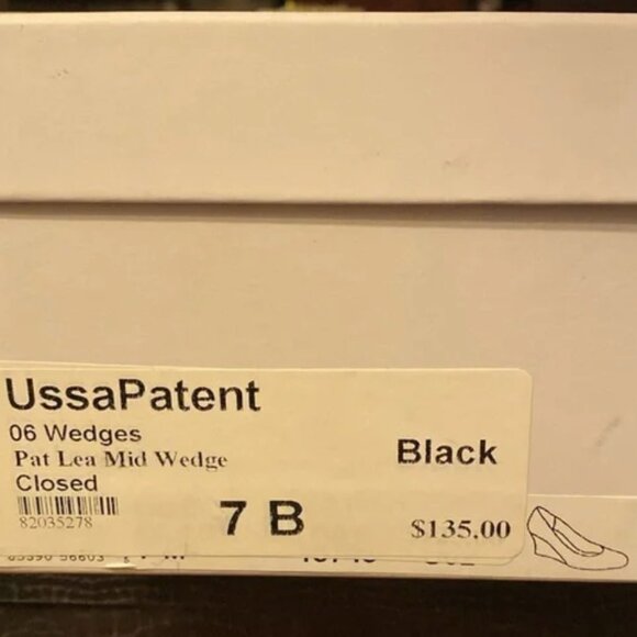 VANELi Ussa Patent Leather Black Mid Wedge - Picture 7 of 7